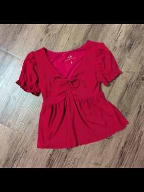 Klassy Network Red Babydoll Top